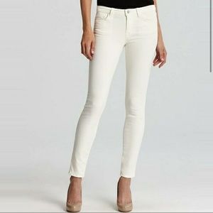 J Crew Toothpick Corduroy Pants White
